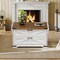 White Lift Top Coffee Table with Hidden Storage and Drawers for Living Room